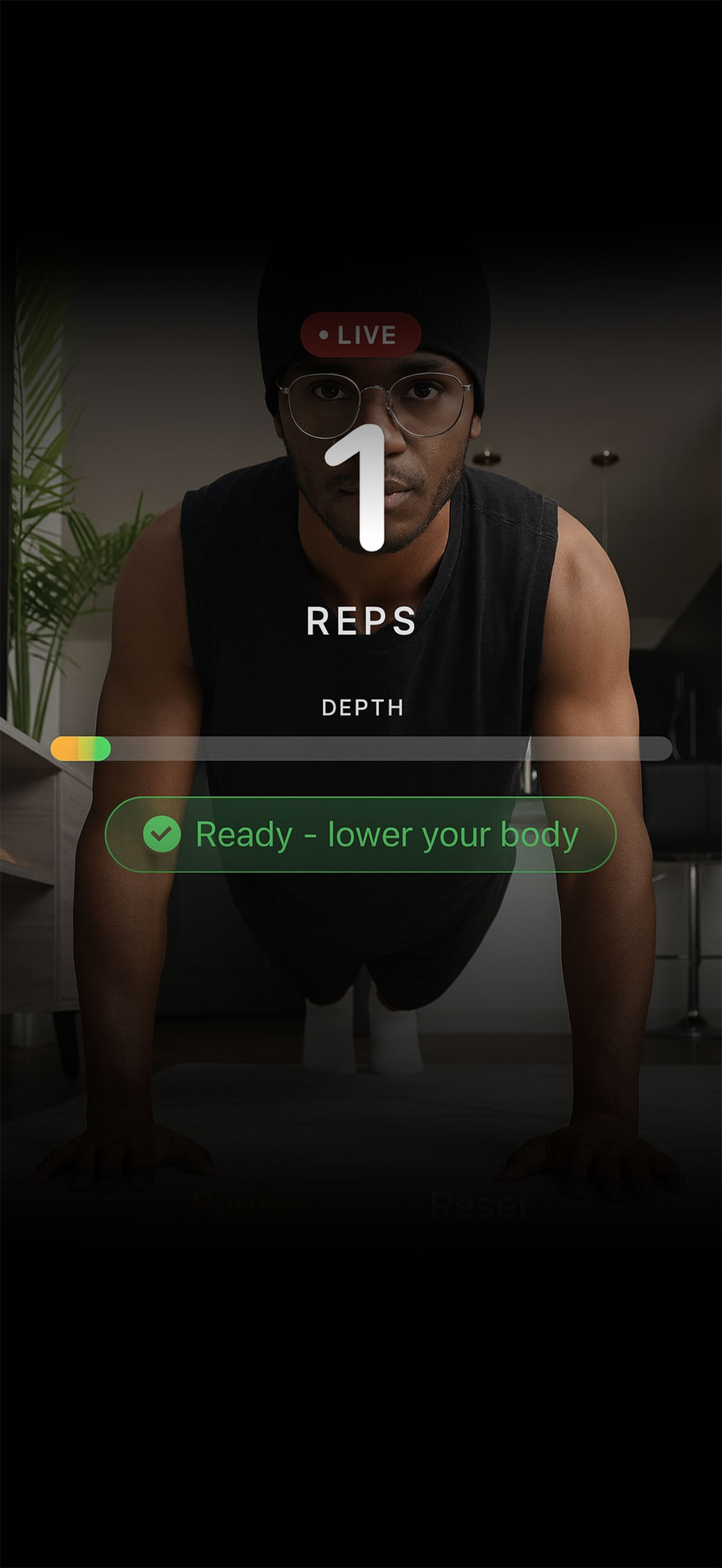 Real-time form support during exercise